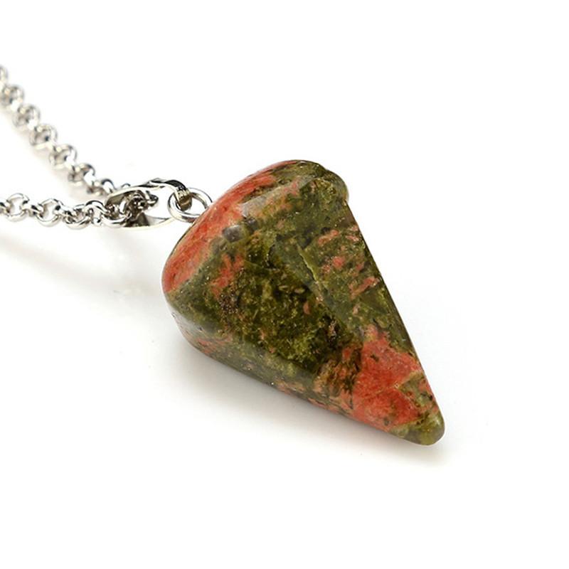 Natural Stone Cone  Necklace