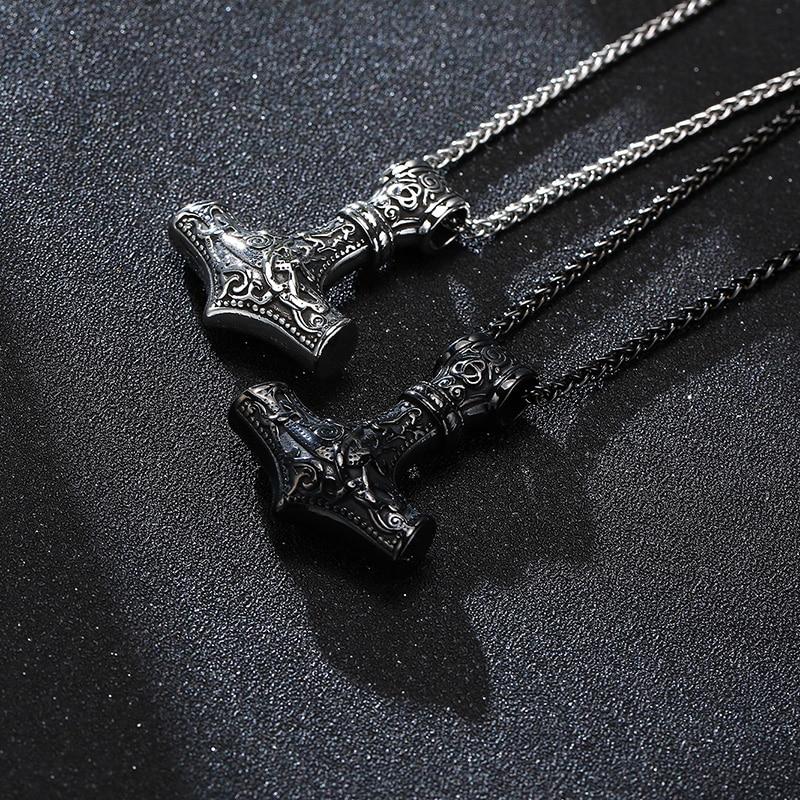 Men's Stainless Steel Viking RUNES Necklace