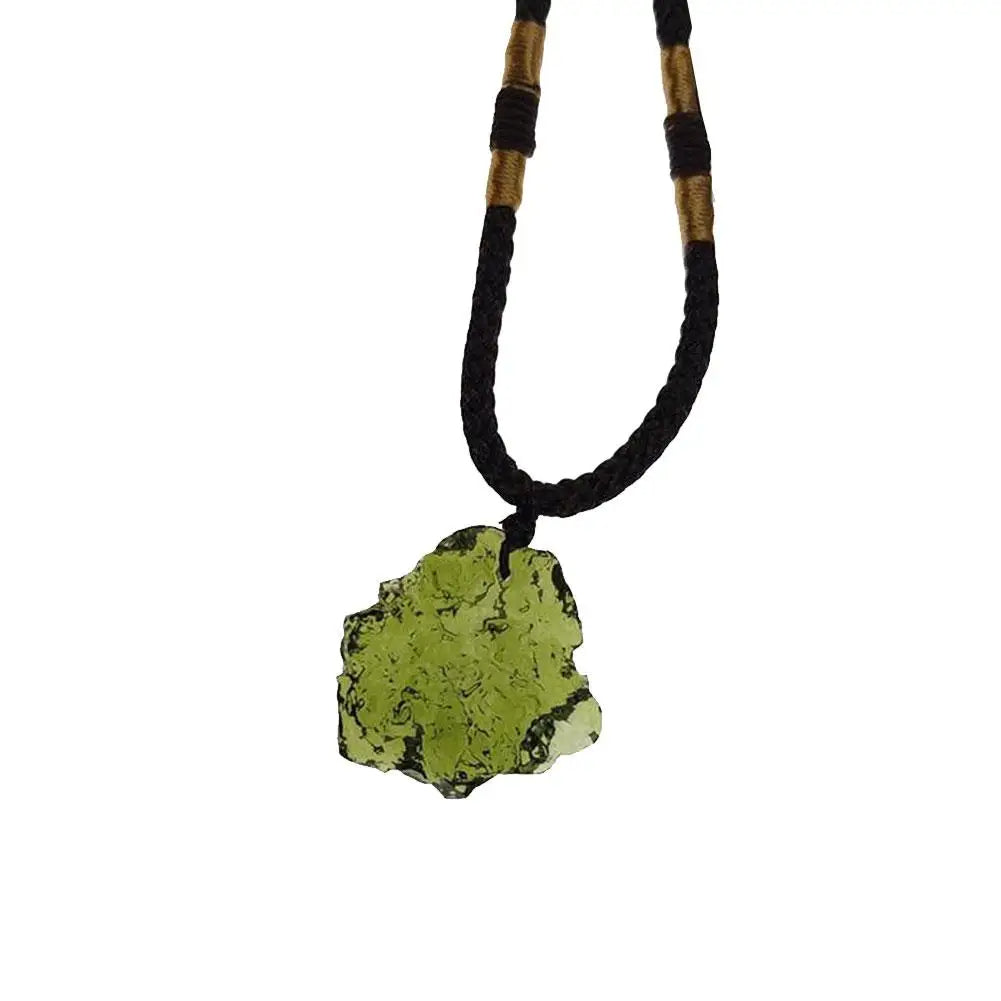 Authentic Moldavite Pendant – Natural Meteorite Stone Necklace