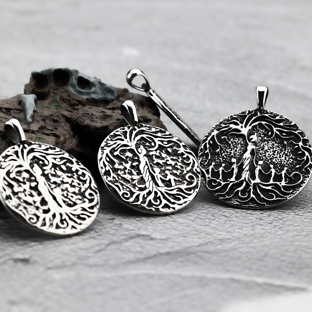 Mom & Children Family Tree of Life Necklace