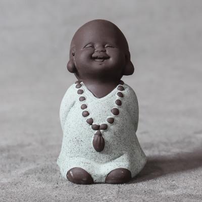 Cute Mini Monk with Beads Tea Pet Figurine