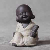 Thumbnail for Adorable Mini Monk Buddha Tea Pet Figurine