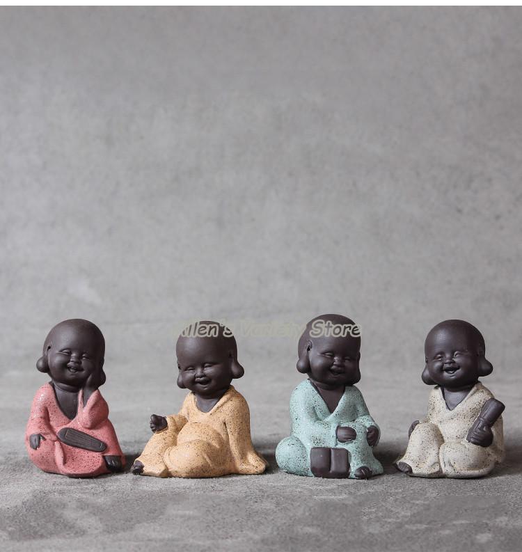 Adorable Mini Monk Buddha Tea Pet Figurine