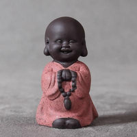 Thumbnail for Cute Mini Monk with Beads Tea Pet Figurine