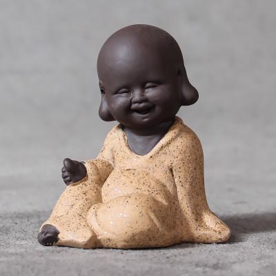 Adorable Mini Monk Buddha Tea Pet Figurine