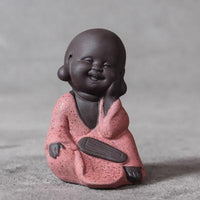 Thumbnail for Adorable Mini Monk Buddha Tea Pet Figurine