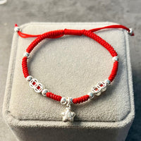 Thumbnail for Red Rope & Silver Ancient Coin & Lucky Star Bracelet