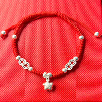 Thumbnail for Red Rope & Silver Ancient Coin & Lucky Star Bracelet