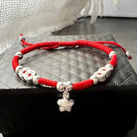 Thumbnail for Red Rope & Silver Ancient Coin & Lucky Star Bracelet