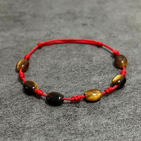 Thumbnail for Red Rope & Tiger Eye Stone 'PERSEVERANCE' Bracelet