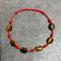 Thumbnail for Red Rope & Tiger Eye Stone 'PERSEVERANCE' Bracelet