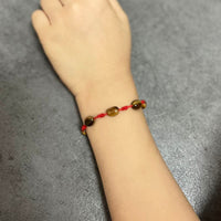 Thumbnail for Red Rope & Tiger Eye Stone 'PERSEVERANCE' Bracelet