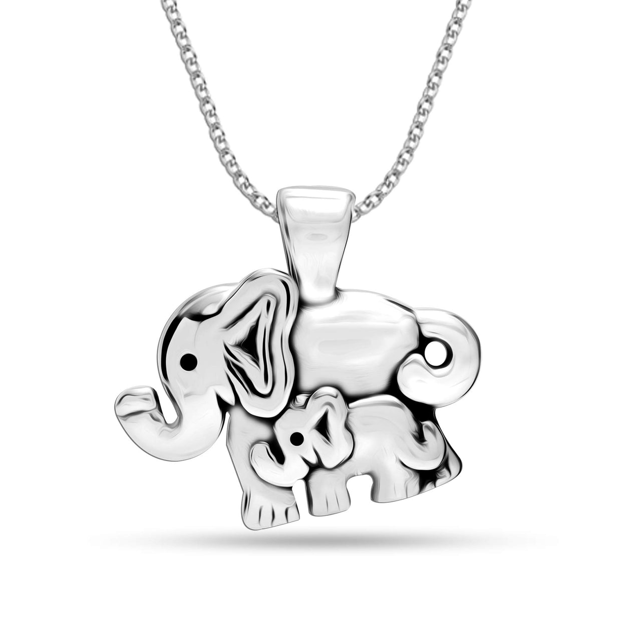 925 Sterling Silver Elephant Necklace