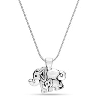 Thumbnail for 925 Sterling Silver Elephant Necklace