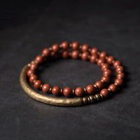 Thumbnail for Ethnic Tibetan Handcrafted Copper & African Grass Jade/Jasper HEALING Bracelet