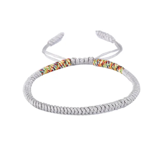 Tibetan Buddhist Handmade Lucky Knots Rope Bracelet - Confidence
