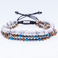 Thumbnail for Multilayer Hematite,Jasper & Howlite CALMING Bracelet Set