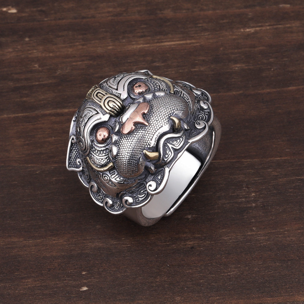 Mythical Pixiu Feng Shui Wealth Ring