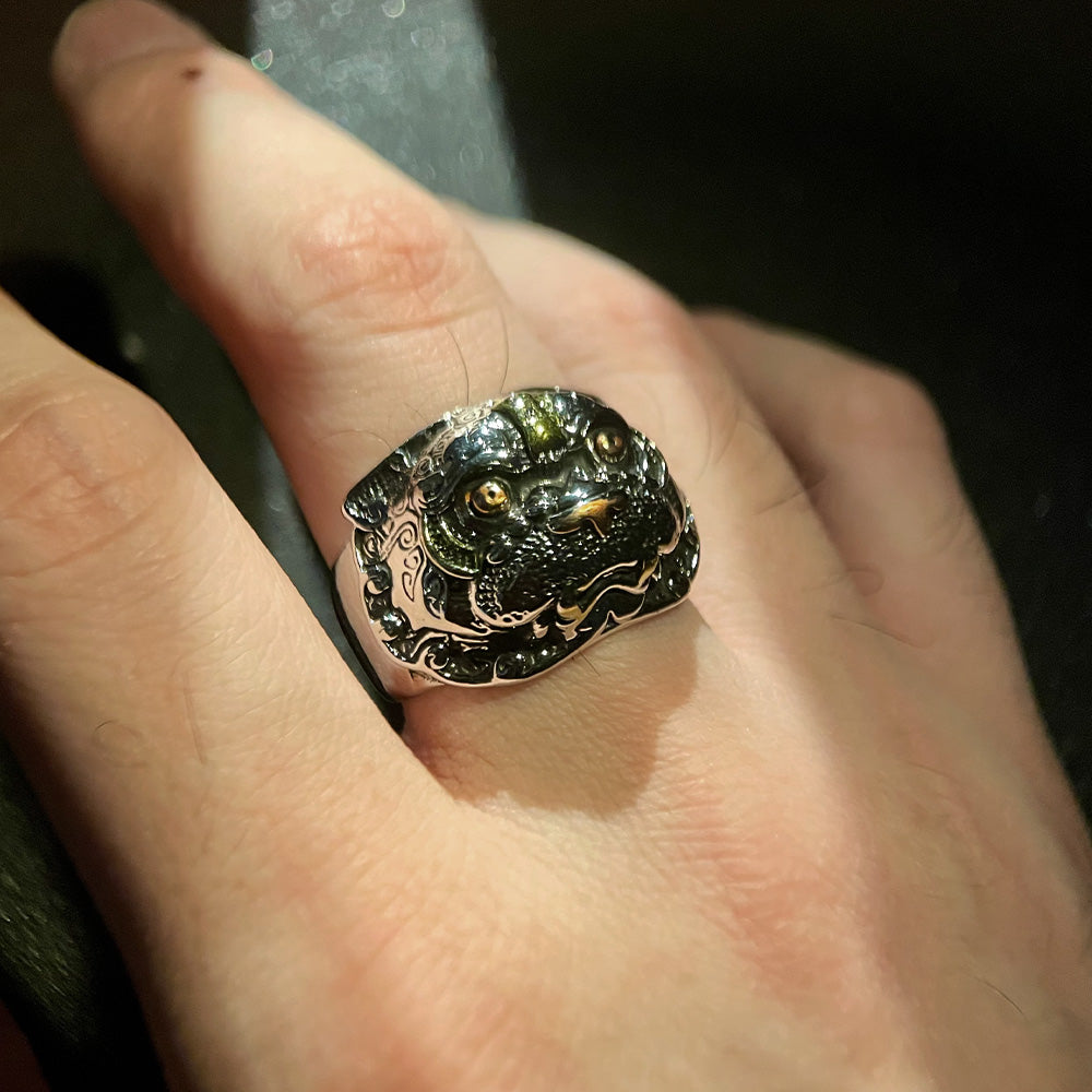 Mythical Pixiu Feng Shui Wealth Ring