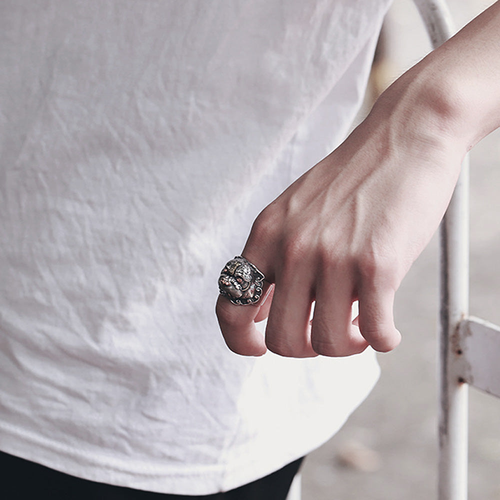 Mythical Pixiu Feng Shui Wealth Ring