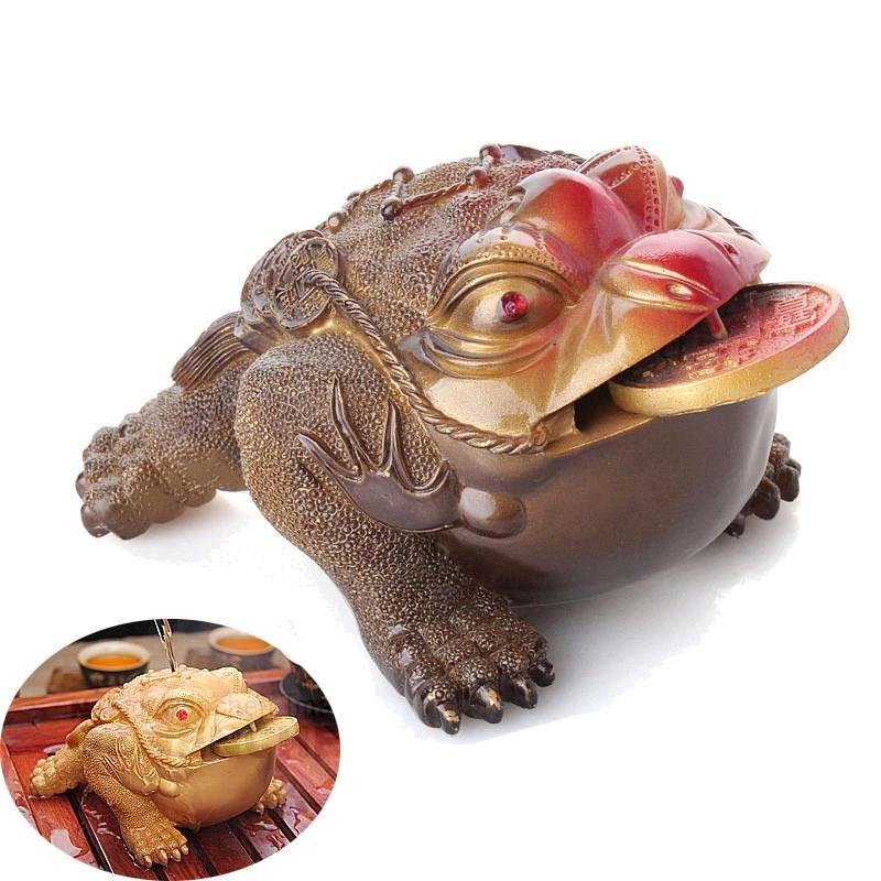 Color Changing Lucky Frog Toad Tea Pet Figurine