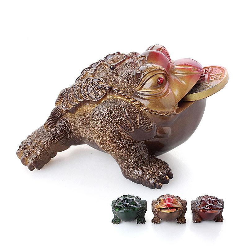 Color Changing Lucky Frog Toad Tea Pet Figurine