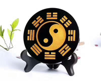 Thumbnail for Natural Black Obsidian  Feng Shui Bagua Map