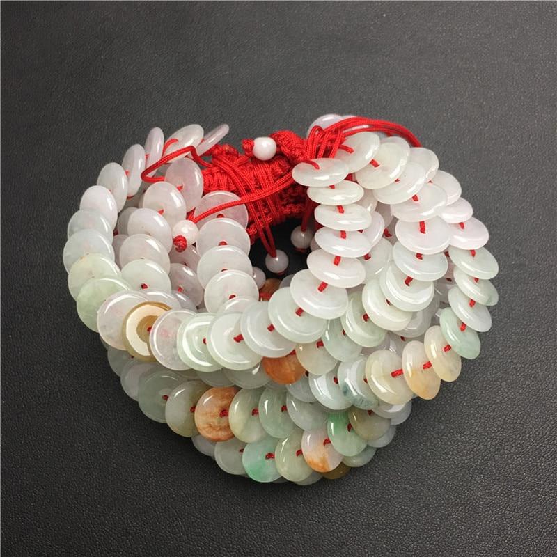 Burmese JADEITE HEALTH-GIVING  Lucky Red Rope Bracelet