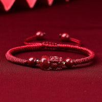 Thumbnail for Purple Cinnabar Pixiu WEALTH Rope Bracelet