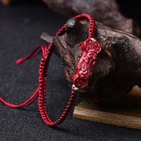 Thumbnail for Hand Carved Purple Cinnabar FENG SHUI PIXIU Wealth Attracting Bracelet- 2 Styles