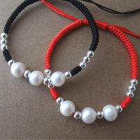 Thumbnail for Sterling Silver Bead & Freshwater Pearl CALMING Rope Bracelet