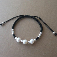 Thumbnail for Sterling Silver Bead & Freshwater Pearl CALMING Rope Bracelet