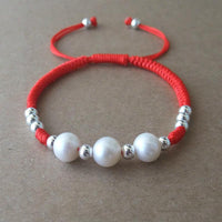 Thumbnail for Sterling Silver Bead & Freshwater Pearl CALMING Rope Bracelet