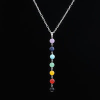 Thumbnail for 7 Chakra Gem Stone Healing & Balancing Pendant Necklace