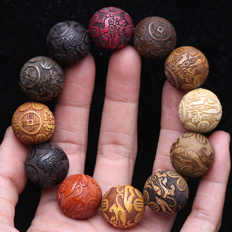 Lucky Karma PIXIU Wooden Bead Bracelet