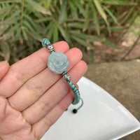 Thumbnail for Natural Rose Myanmar Jade Rope Bracelet