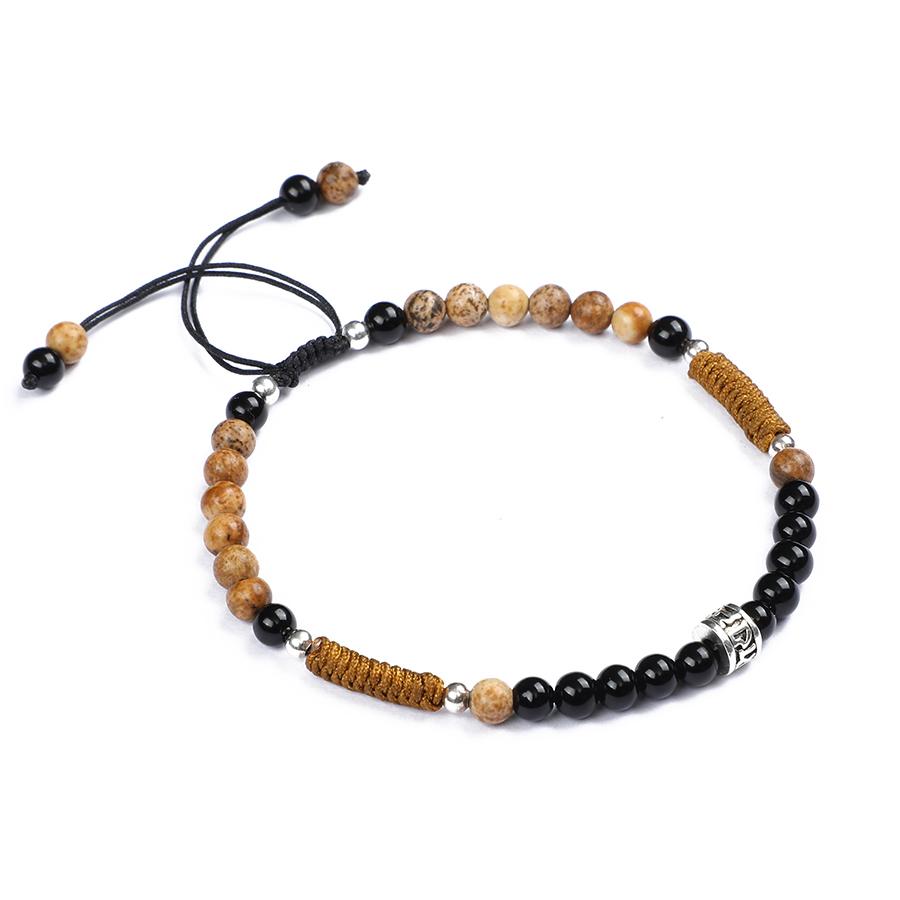 Natural Onyx Black Obsidian Minimalist Bracelet (4 Styles)