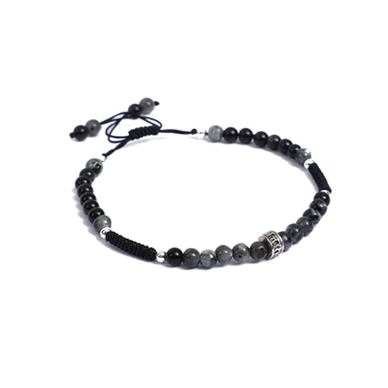 Natural Onyx Black Obsidian Minimalist Bracelet (4 Styles)