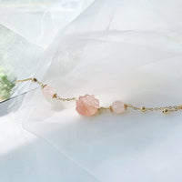 Thumbnail for Darling 14K Gold & Rose Quartz 'TRANQUILITY' Bracelet