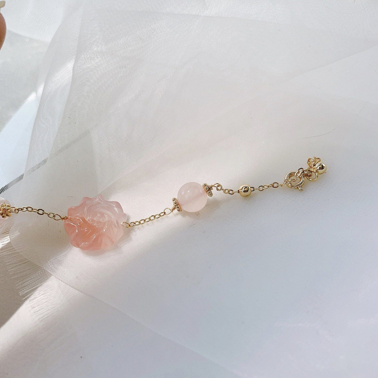 Darling 14K Gold & Rose Quartz 'TRANQUILITY' Bracelet