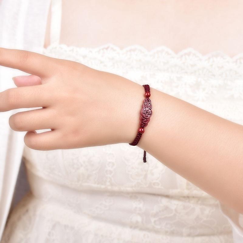 Purple Cinnabar Ancient Coin GOOD LUCK Bracelet