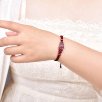 Thumbnail for Purple Cinnabar Ancient Coin GOOD LUCK Bracelet