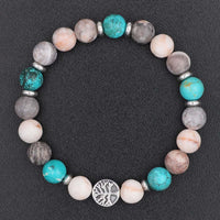 Thumbnail for 2pc Steel & Natural Stone Sets- Cross/Nautical/Tree of Life/Skull Accents