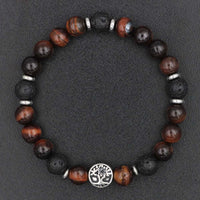 Thumbnail for 2pc Steel & Natural Stone Sets- Cross/Nautical/Tree of Life/Skull Accents