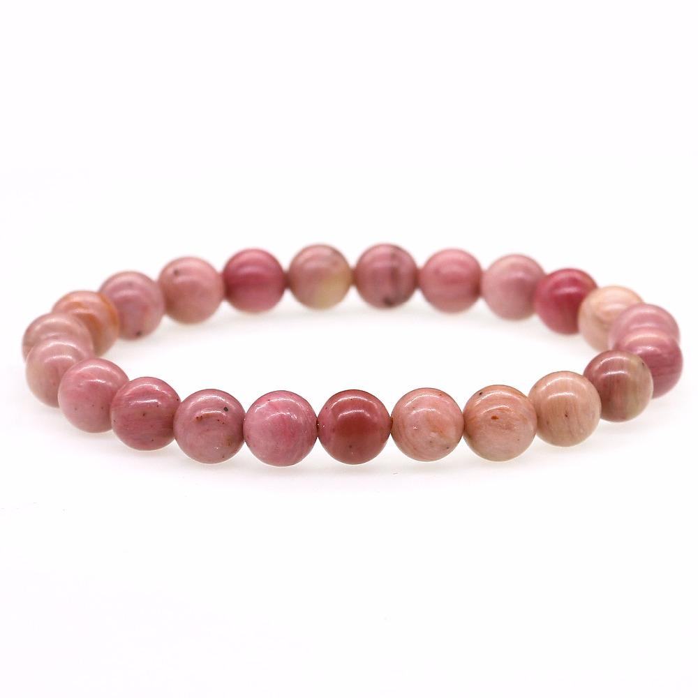 Natural Pink Rhodochrosite Stone Bracelet