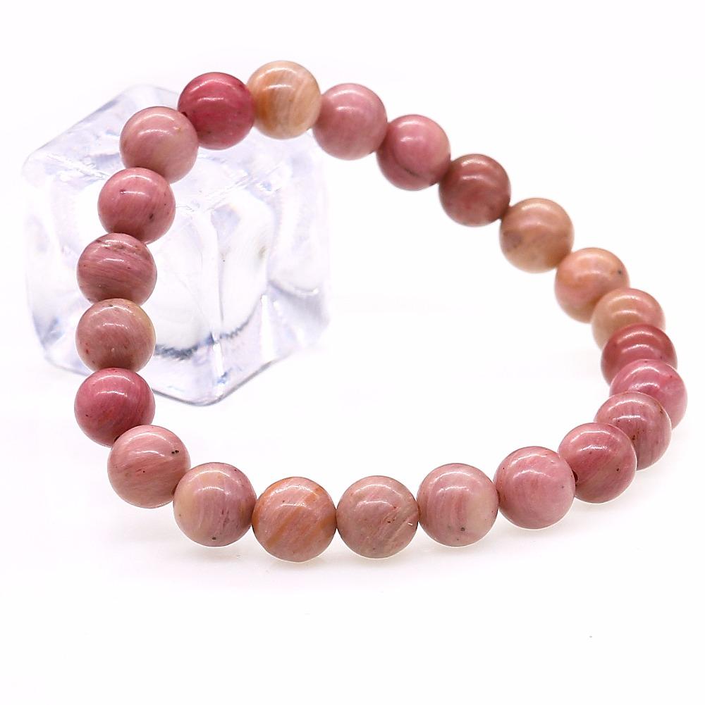 Natural Pink Rhodochrosite Stone Bracelet