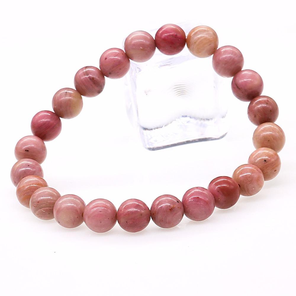 Natural Pink Rhodochrosite Stone Bracelet