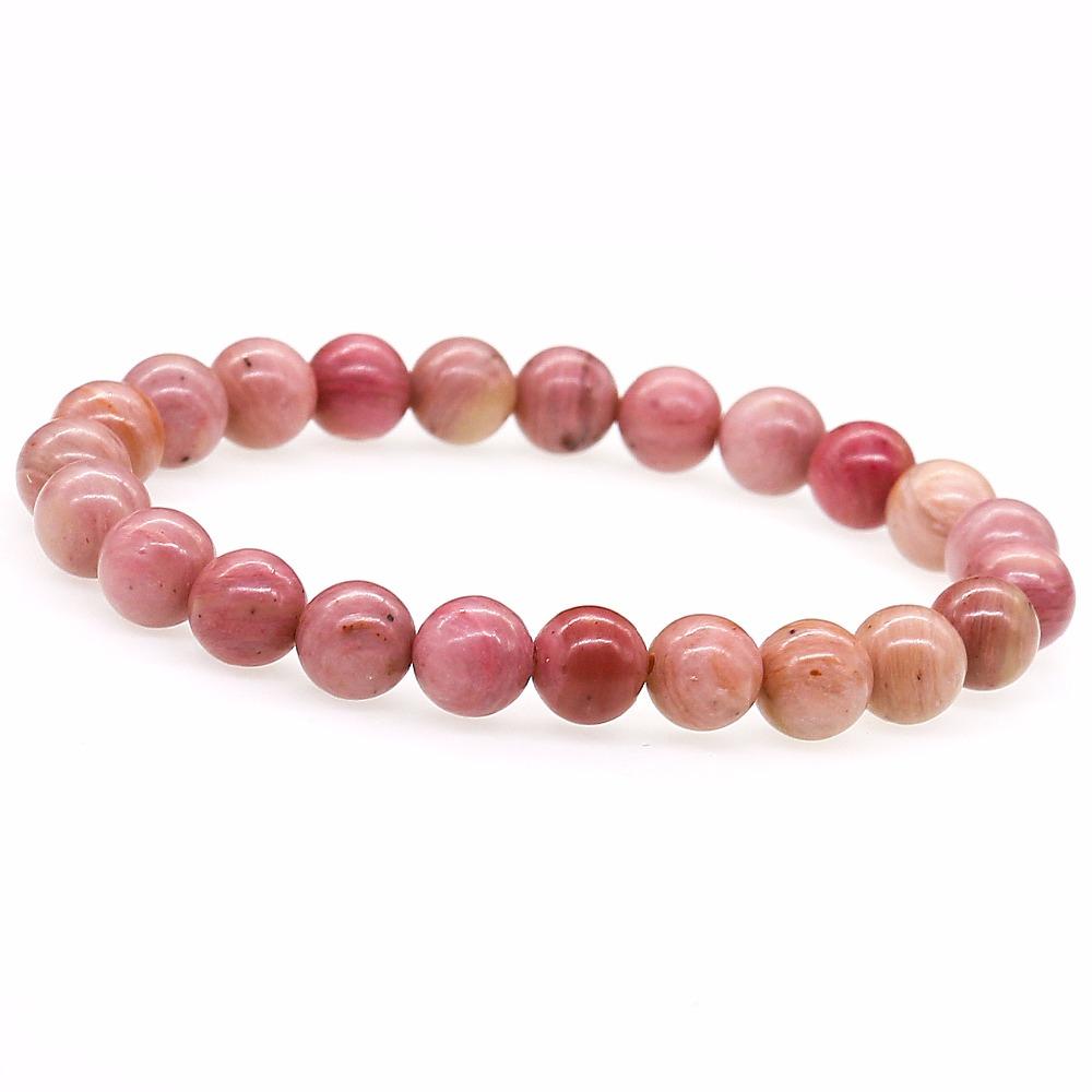 Natural Pink Rhodochrosite Stone Bracelet