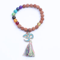 Thumbnail for 7 Chakra & Rudraksha Bead Tibetan Om Charm Bracelet