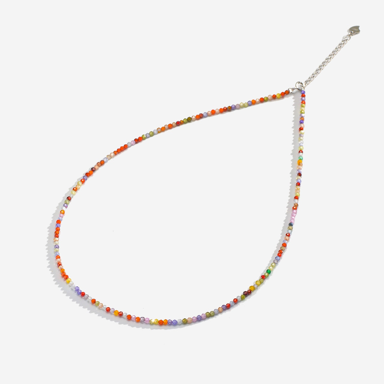 Feminine Beaded Natural Stones 'FERTILITY' Necklace with Sterling Silver